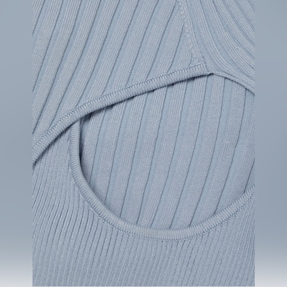 NWT JONATHAN SIMKHAI Vivianne Compact Rib Mock Neck Top - Picture 5 of 7